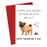 Naughty Dog Valentine'S Day Card Funny Valentines Card For Dog Dad Dog Mom From Dog Cute Puppy Thanks For You Gifts Card With Envelope