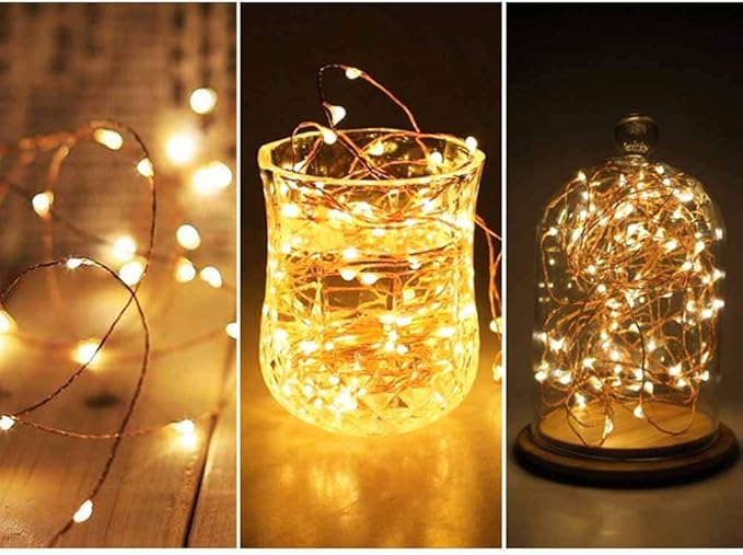 200 LED 66FT Copper Fairy String Lights USB Powered Warm White Twinkle Lights with Remote Control 8 Modes for Christmas Tree Wedding Party Home Decor