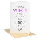 Humor Greeting Gift Card For Her-Funny Greeting Cards For Women With Kraft Envelope