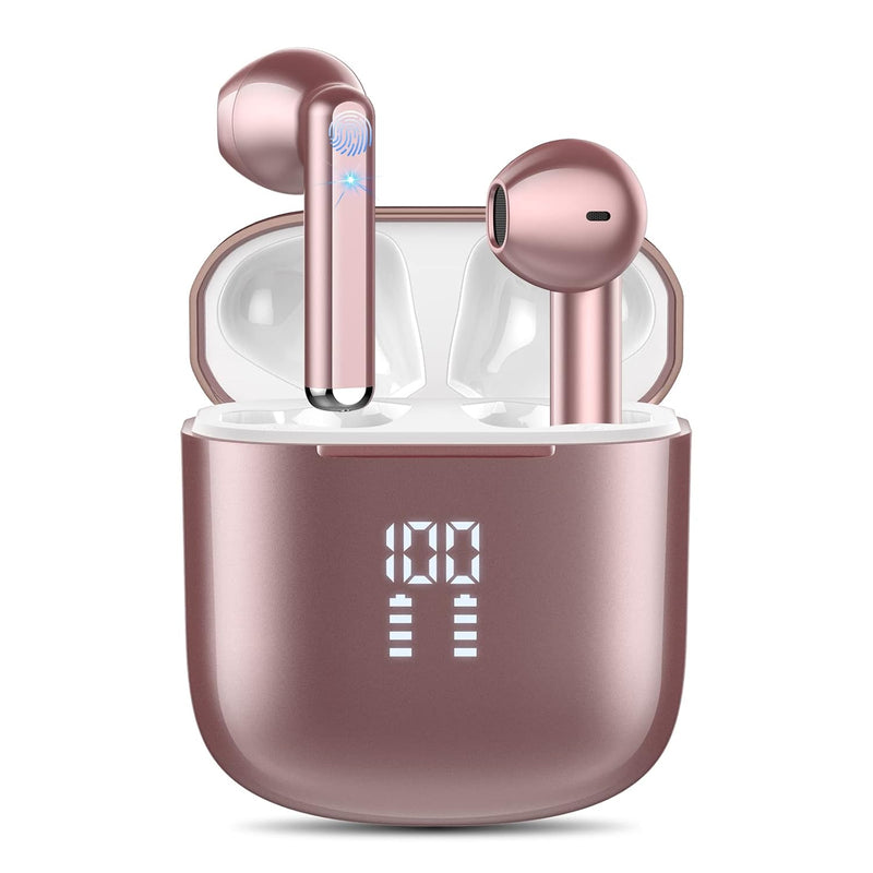 Wireless Earbuds, Bluetooth 5.3 Headphones With 4-Mics Clear Call And Enc Nois