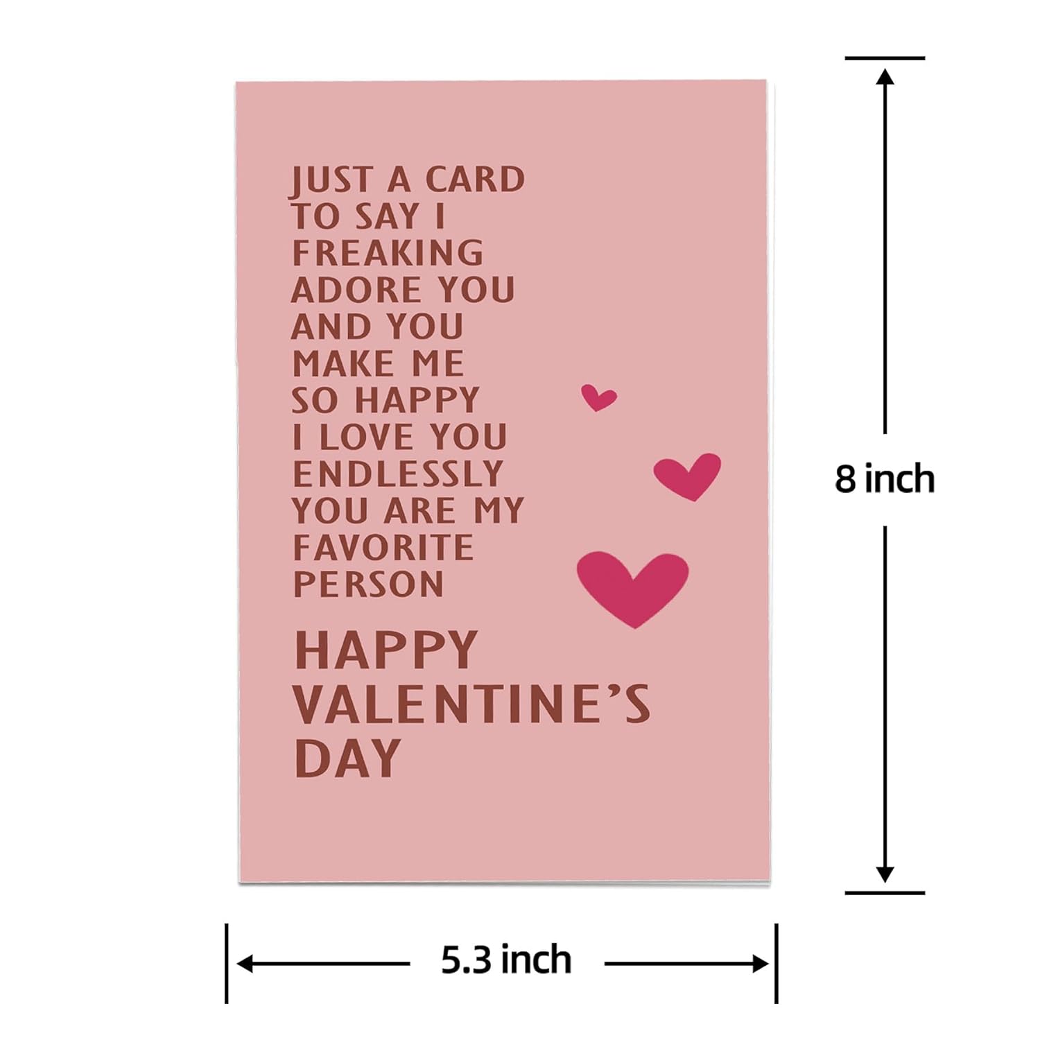 Greeting Card, Sweet I Love You So Much For Valentine’S Day, Romantic Vday Card For Husband Wife, Happy Valentine’S Day Card, Includes Envelope