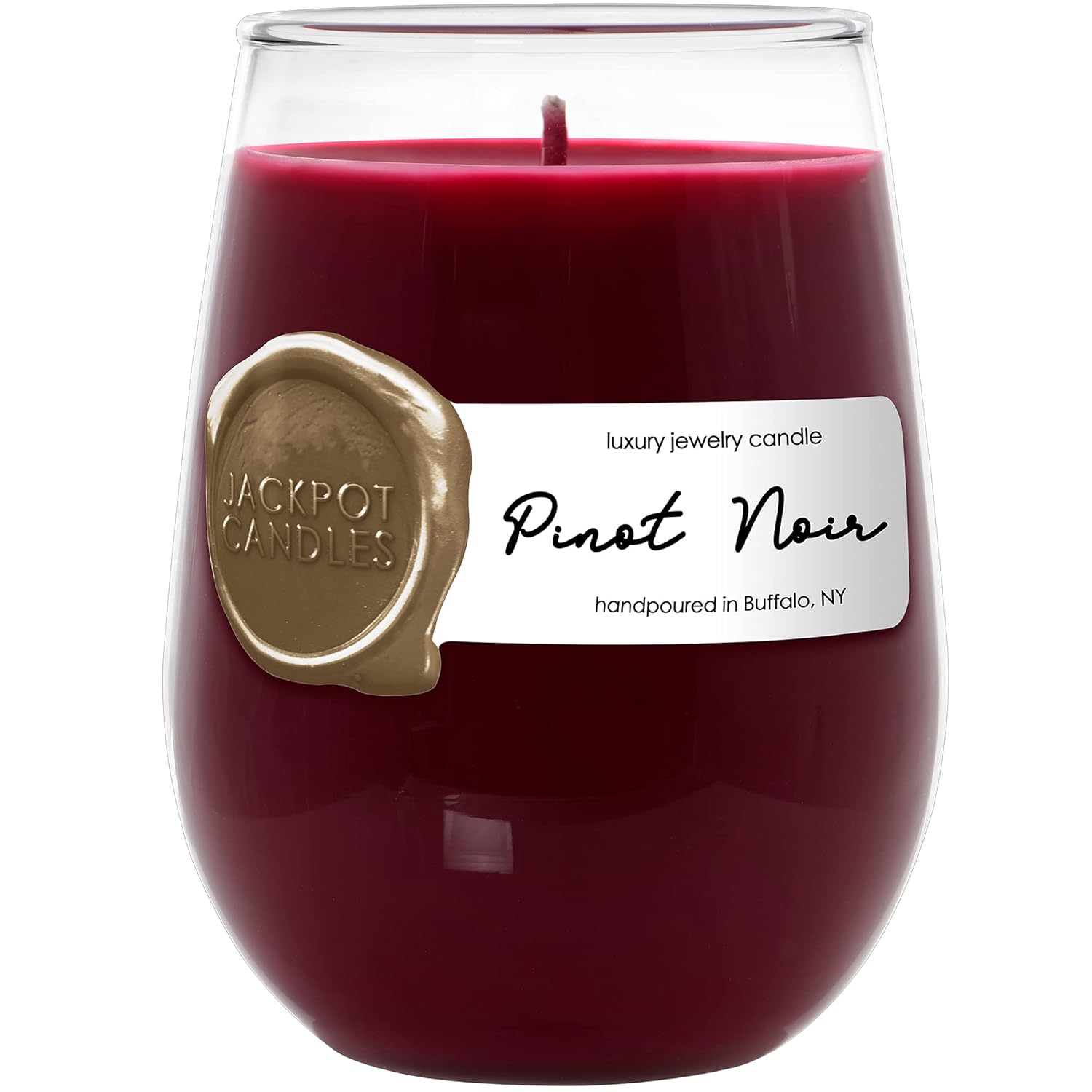 Pinot Noir Wine Glass Candle With Ring Inside (Surprise Jewelry Valued At 15 To 5,000 Dollars) Ring Size 6