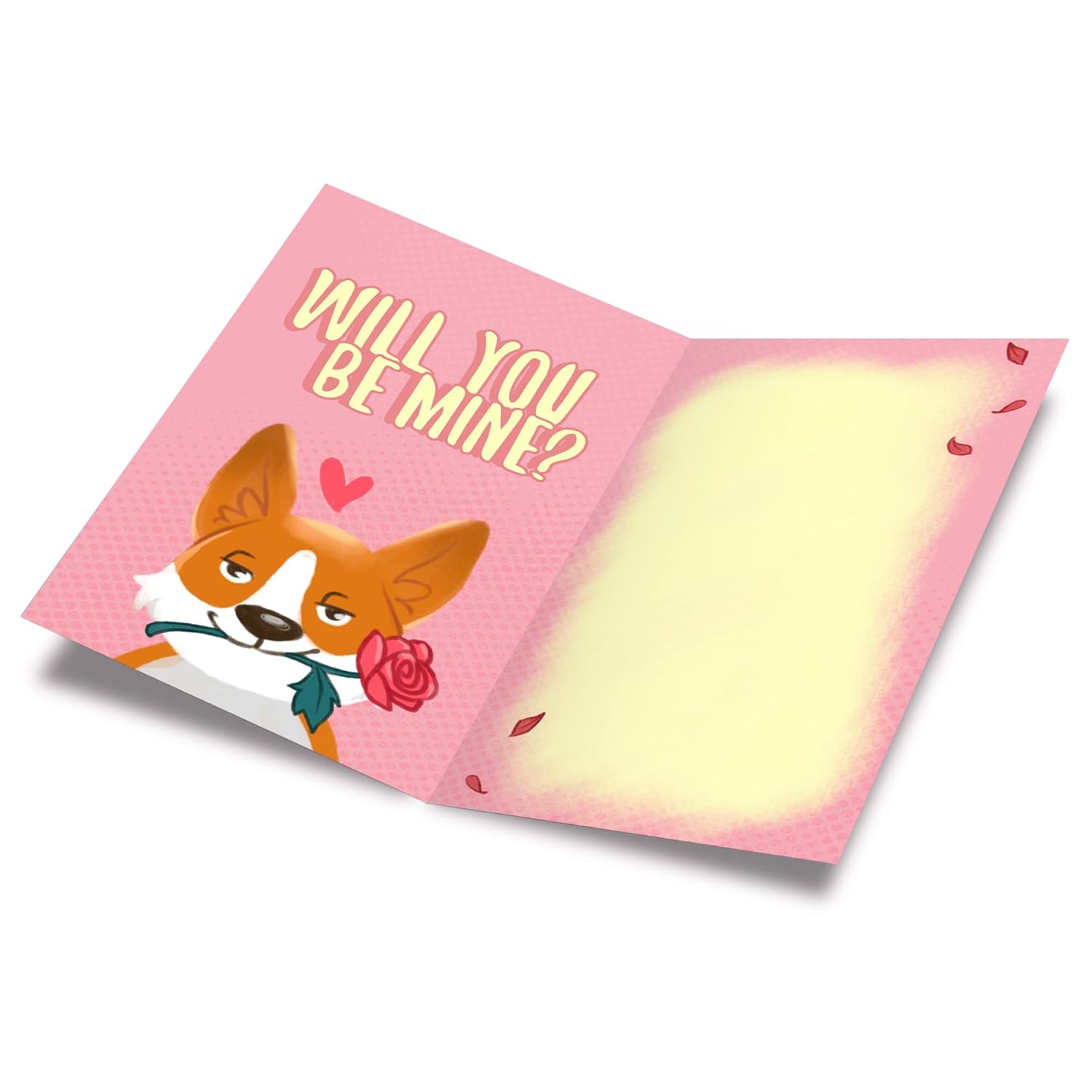 Valentine'S Day Card Corgi Love, Made In America, Eco-Friendly, Thick Card Stock With Premium Envelope 5In X 7.75In, Packaged In Protective Mailer
