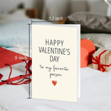 Romantic Valentines Day Card For Husband Wife, Sweet Valentines Day Card For Boyfriend Girlfriend, Happy Valentine’S Day To My Favorite Person