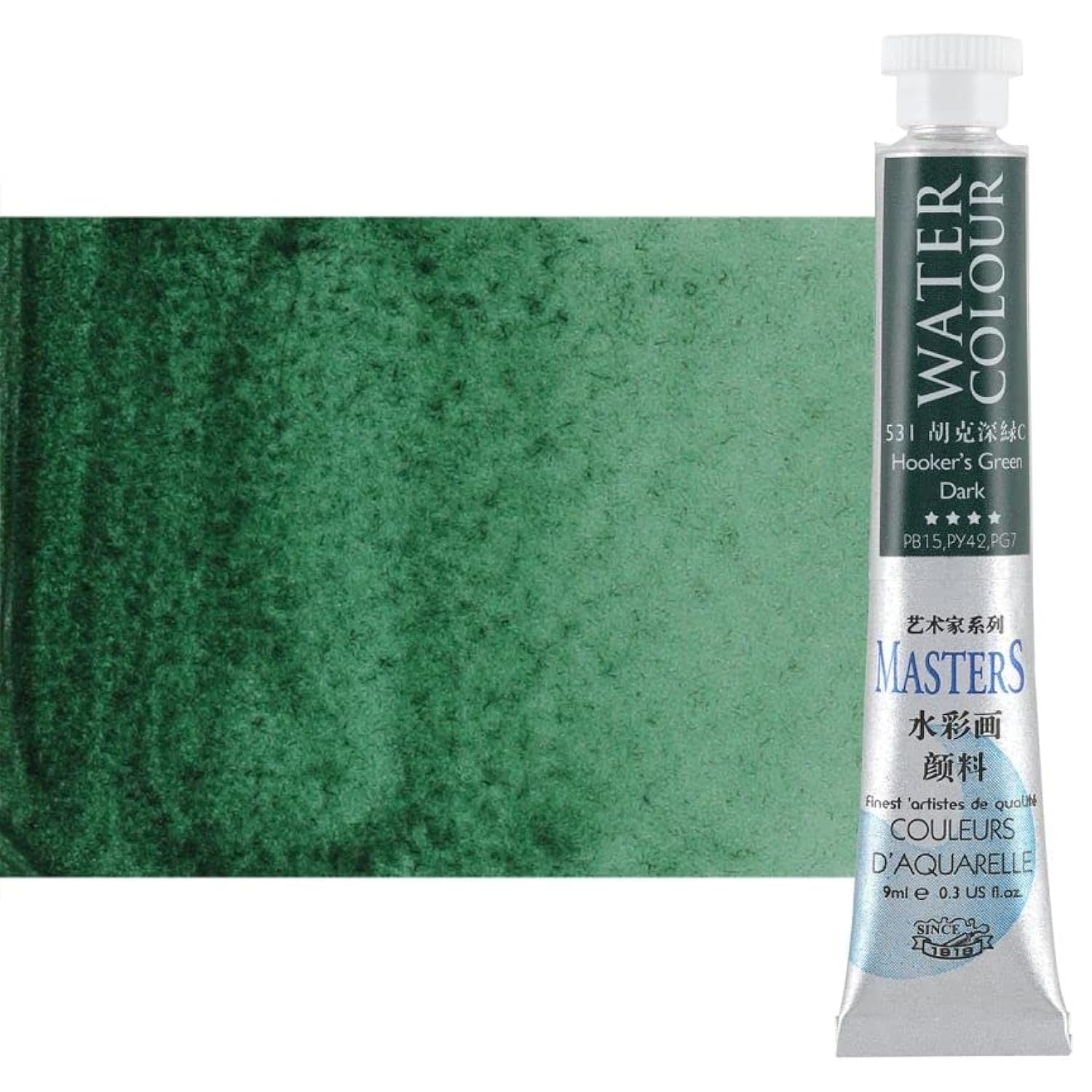 Watercolor Paint - Concentrated Color, Pure Pigments, High Lightfastness Ratings Craft Paint For Artists - Hookers Green Dark (9Ml/0.3 Oz)