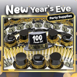 New Year 2026 Party Supplies 250pcs Black Gold Hats Beads Noisemakers