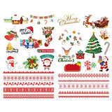 Kawaii Merry Christmas Aesthetic Diary Travel Journal Paper Stickers Scrapbooking Stationery Sticker Flakes Art Supplies (Pk565)