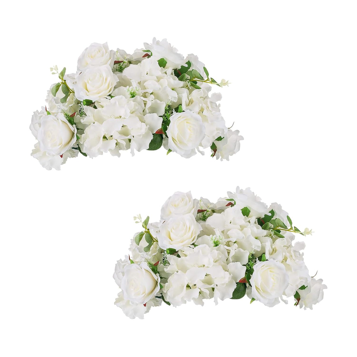 White Flowers Balls For Centerpieces: 2 Pcs 14.2" Diam Flower Centerpieces For Tables In Wedding Reception Decorations Arrangement For Party Celebration Planners