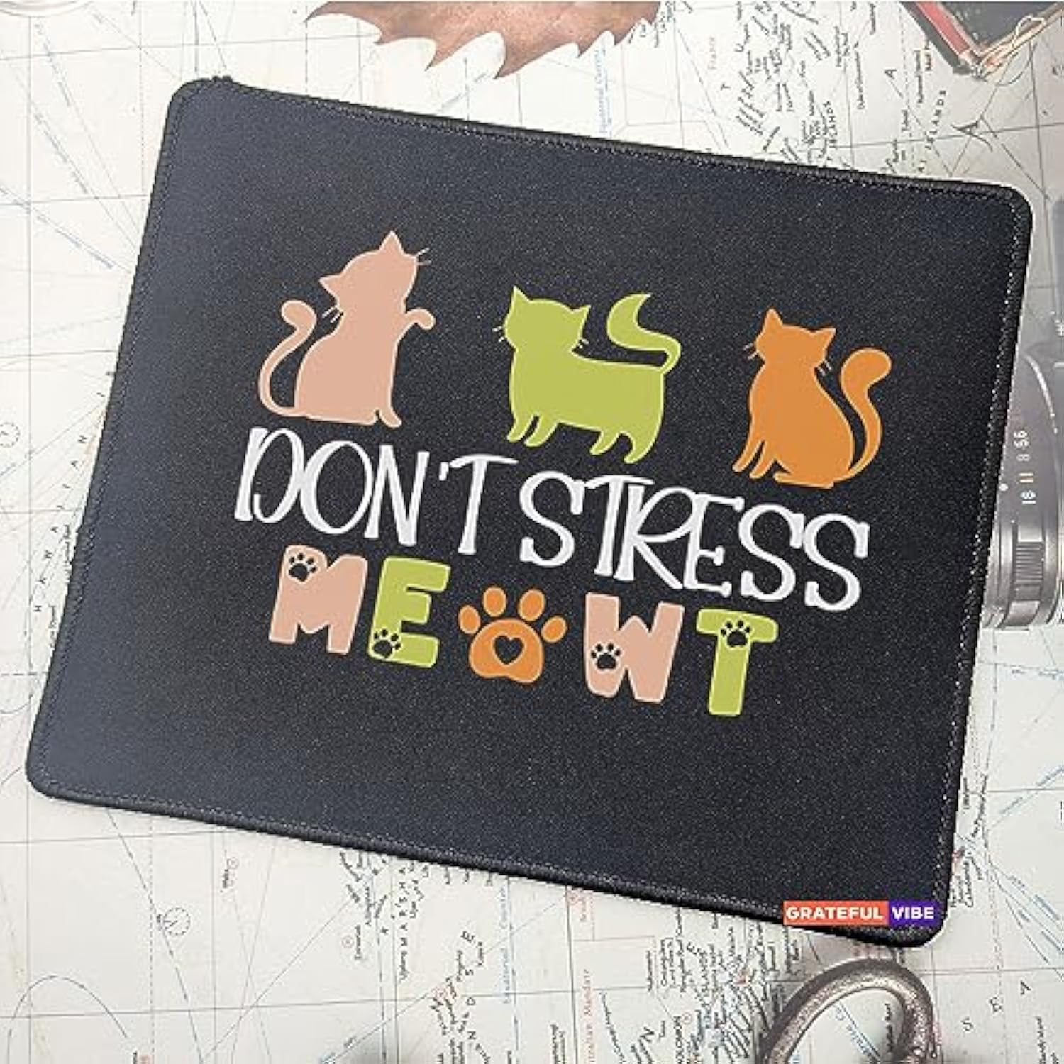Don'T Stress Meowt Great Mousepad Gifts For Any Cat Lady Or Cat Dad Funny Mouse Mat Gifts For Women Cat Mom Birthday Women Mousemat Cute Cat Lovers Best Friends Cat Dad Pet Parents Mouse Pad
