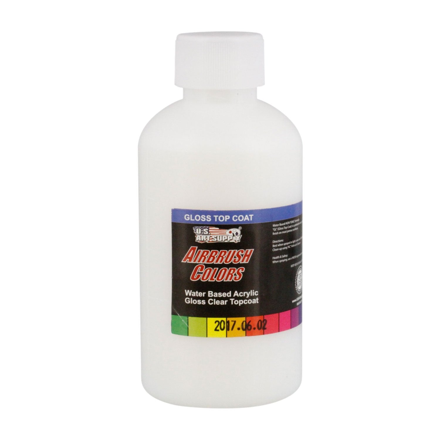 Us Art Supply Clear Gloss Acrylic Airbrush Paint (8 Oz) - Protective Top Coat For Acrylic Painting, Paper, Canvas, Wood & Fabric