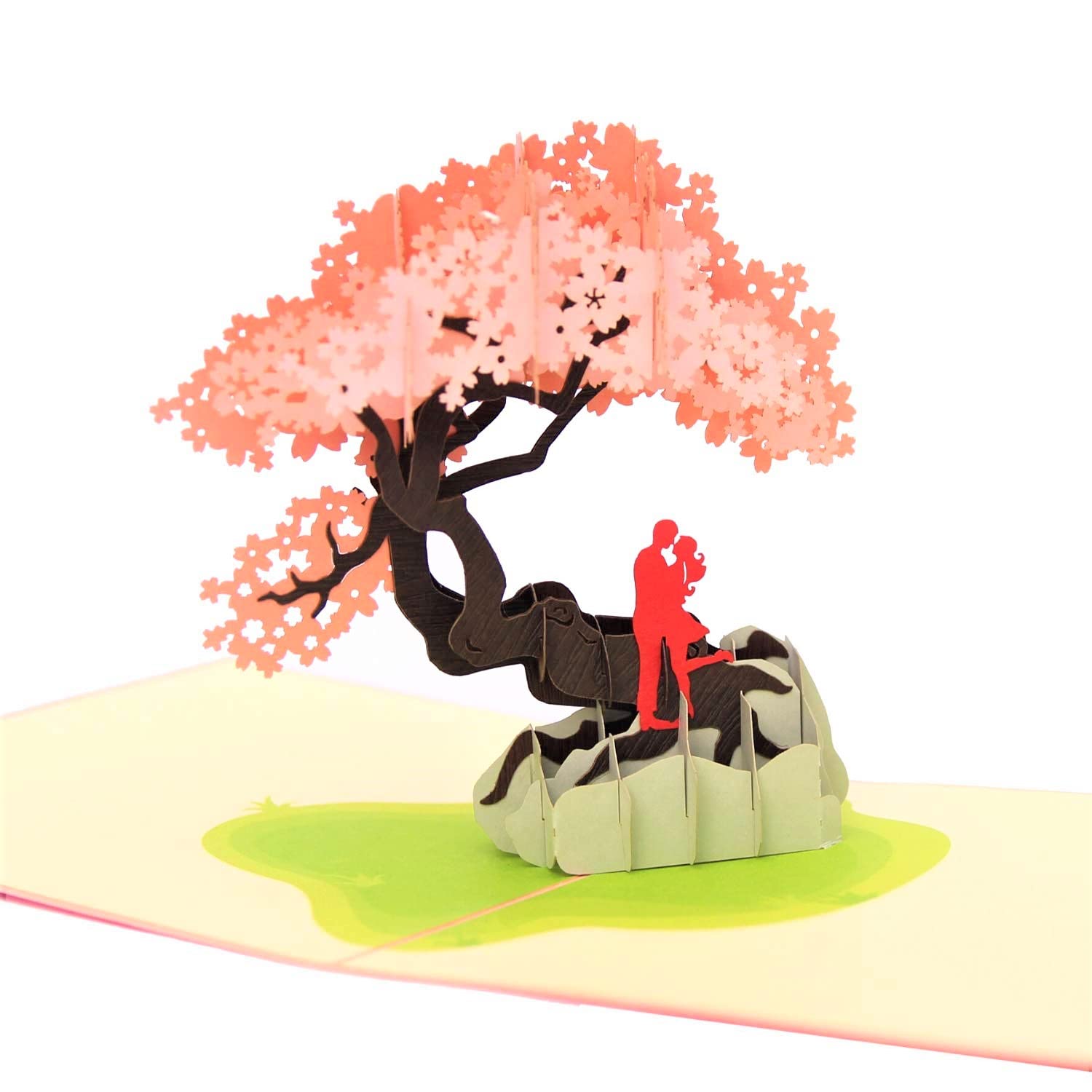 - Happy Anniversary Pop Up Card, Romantic Love Cherry Blossom Card, Valentines Day Pop Up Card Thinking Of You For Couple, Wife, Girlfriend - Handmade Present On Any Occasion 6'' X 6''