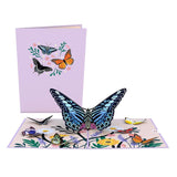 Mother'S Day Card - Garden Butterflies, Laser Cut And Handcrafted, 5 X 7 Inches, Blank Envelope Included