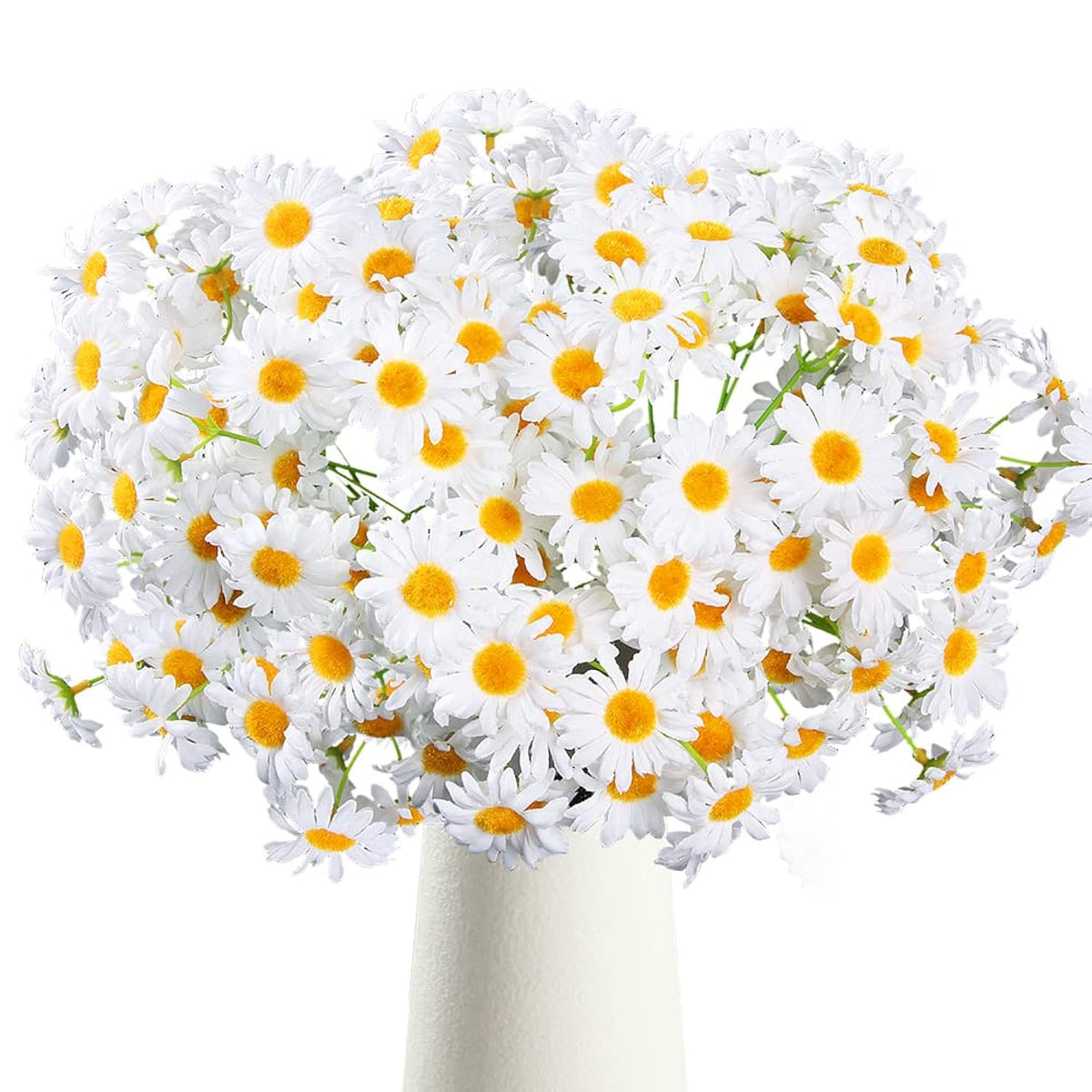 Artificial Flowers, Silk Daisy, Artificial Gerber Daisy For Home Decoration, Artificial Daisy For Wedding Decoration (White)