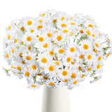 Artificial Flowers, Silk Daisy, Artificial Gerber Daisy For Home Decoration, Artificial Daisy For Wedding Decoration (White)