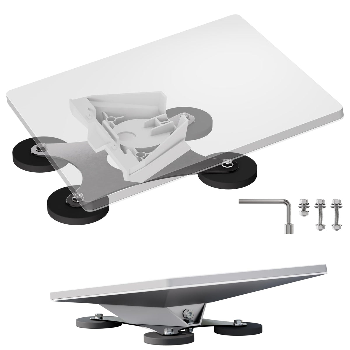 link Mini Car Magnetic Mount, Starlink Mini Magnetic Roof Mount for Truck, Boat, Car Roof, RV Mounting Kit Sleek and Campact Stainless Steel Base