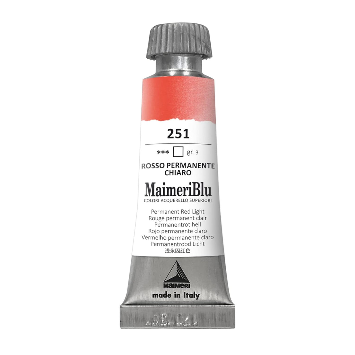 MaimeriBlu 12ml Single-Pigment Watercolor Paint - Permanent Red Light PR168 Professional Watercolor Paint - Lightfast and Transparent Watercolor Paint Tube for Artists