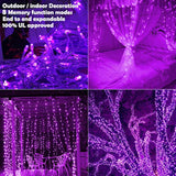 Purple String Lights Christmas - 320 Led 35M/115Ft 8 Modes End-To-End Plug In Indoor/Outdoor Waterproof Decorative Insid