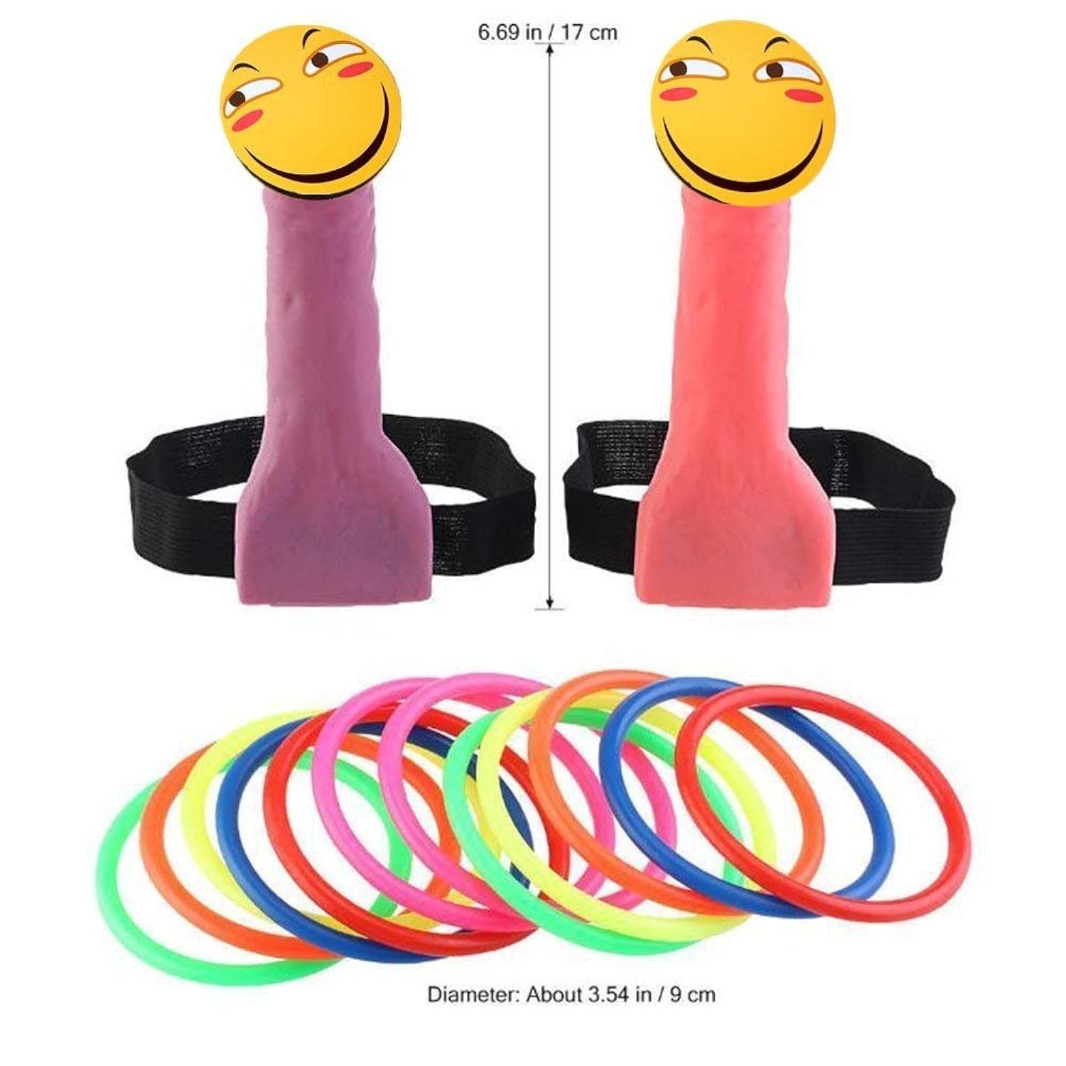 Bachelorette Party Games Set, Penis Willy Shape Ring Toss And Junk On The Hunk Poster For Hen Night Party, Bridal Showers, Ladies Night Out, Adult Night Party Favors Supplies