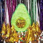 Avocado Pinata For Cinco De Mayo Party Decorations, Mexican Fiesta (Small, 15X10.5X6.5 In) - Mini Pinata - Avocado Birthday Decorations