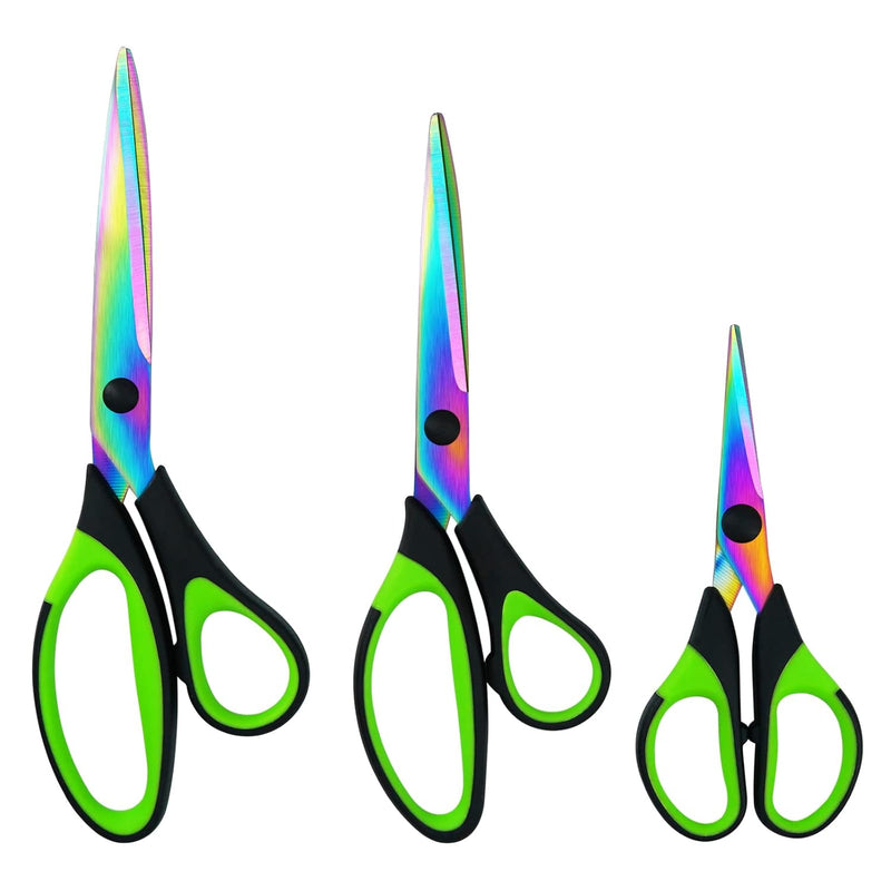 Universal Sharp Titanium Blade Scissors, Rubber Soft Handle, Multi-Pur