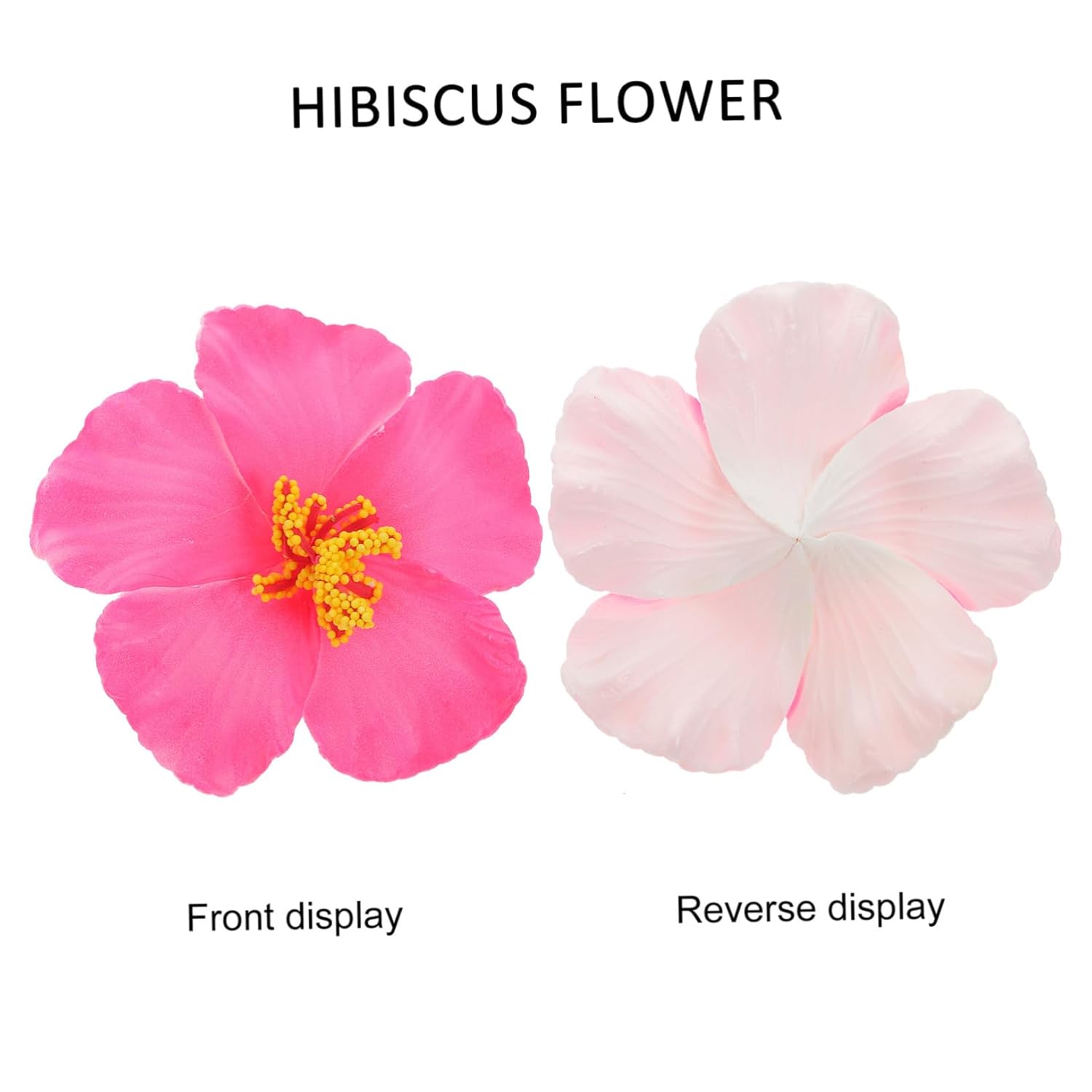10 Pieces Artificial Hibiscus Flower Faux Tropical Flowers Pink Fake Hibiscus Flowers Vivid Plumeria Flowers For Hawaii Luau Summer Tableto Party Supplies Diy Decoration