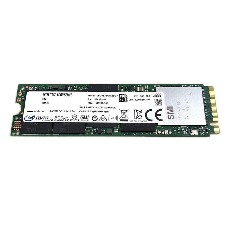 Intel SSD 512GB TLC 600P M.2 2280 80mm NVMe PCIe Gen3 x4 SSDPEKKW512G7 Solid S