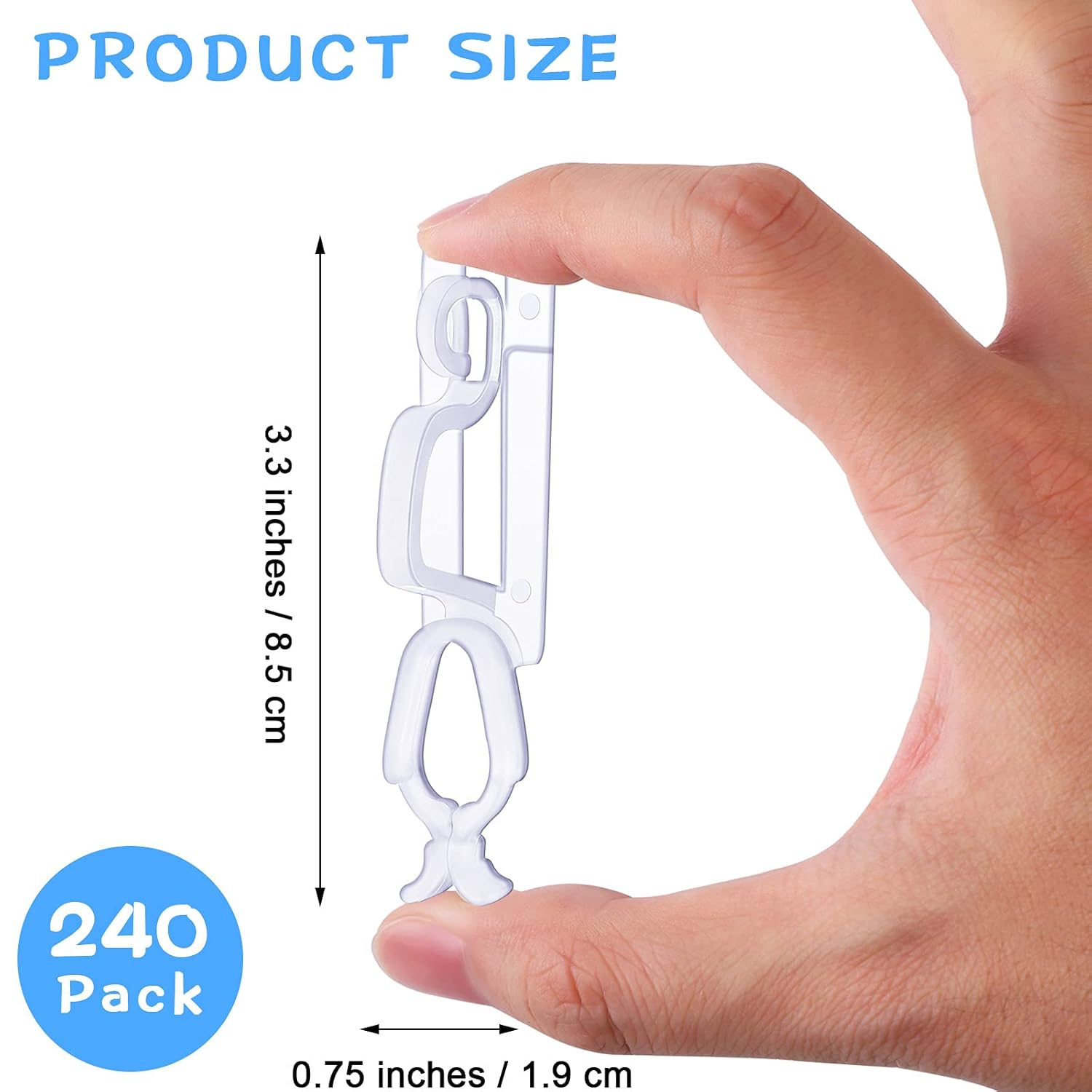 240 Pieces Christmas Light Clips, Gutter Clip All-Purpose Gutter Hooks Compatible With C9, C7, C6 And Led Mini Lights For Outdoor String Light