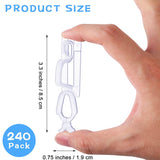 240 Pieces Christmas Light Clips, Gutter Clip All-Purpose Gutter Hooks Compatible With C9, C7, C6 And Led Mini Lights For Outdoor String Light