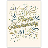 25 Employee Anniversary Cards - Elegant Gold Bursts Design - 26 White Envelopes - Fsc Mix