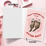 Lovely Otter Valentines Day Card, Funny Valentines Card For Wife,Husband,Couple,Boyfriend,Girlfriend,Romantic Valentines Day Gift For Him Her