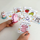 Valentines Day Card For Kids, Boys, Girls - 3D Classroom Pop-Up Cards - Cute Animals Gift Exchange Cards - 8 Pack - Blank Notecard & Envelope Included