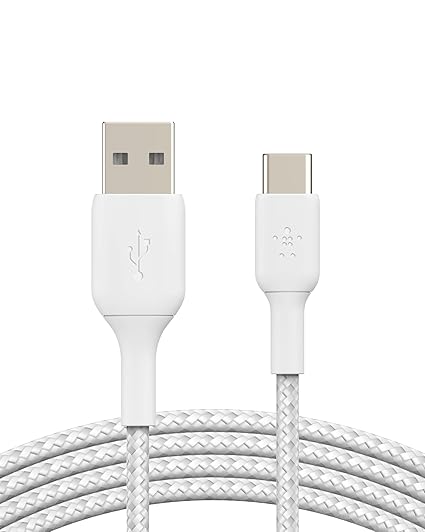 USB A to USB C Braided Fast Charging Cable 3.3FT 15W for Phone & Tablet