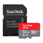 32GB Ultra microSDHC UHS-I Memory Card, 98MB/s, C10, U1, A1, Full HD, Adapter