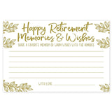 Retirement Memories And Wishes Cards (50 Count) - Retirement Party Activity