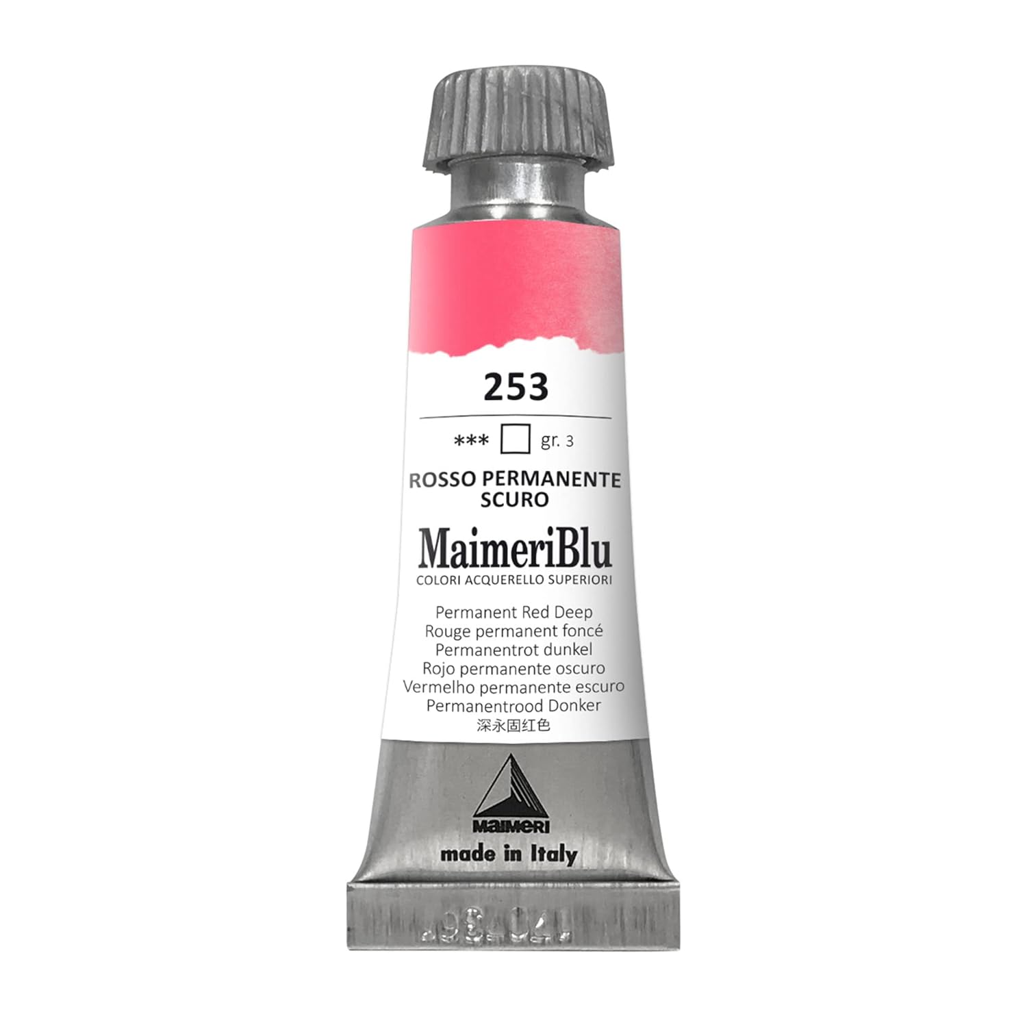 MaimeriBlu 12ml Single-Pigment Watercolor Paint - Permanent Red Deep PR177 Professional Watercolor Paint - Lightfast and Transparent Watercolor Paint Tube for Artists