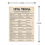50Th Birthday Party Games, 1976 Trivia Games, Birthday Party Supplies For Adults, Fun 1976S Party Game?Pack Of 30 Cards