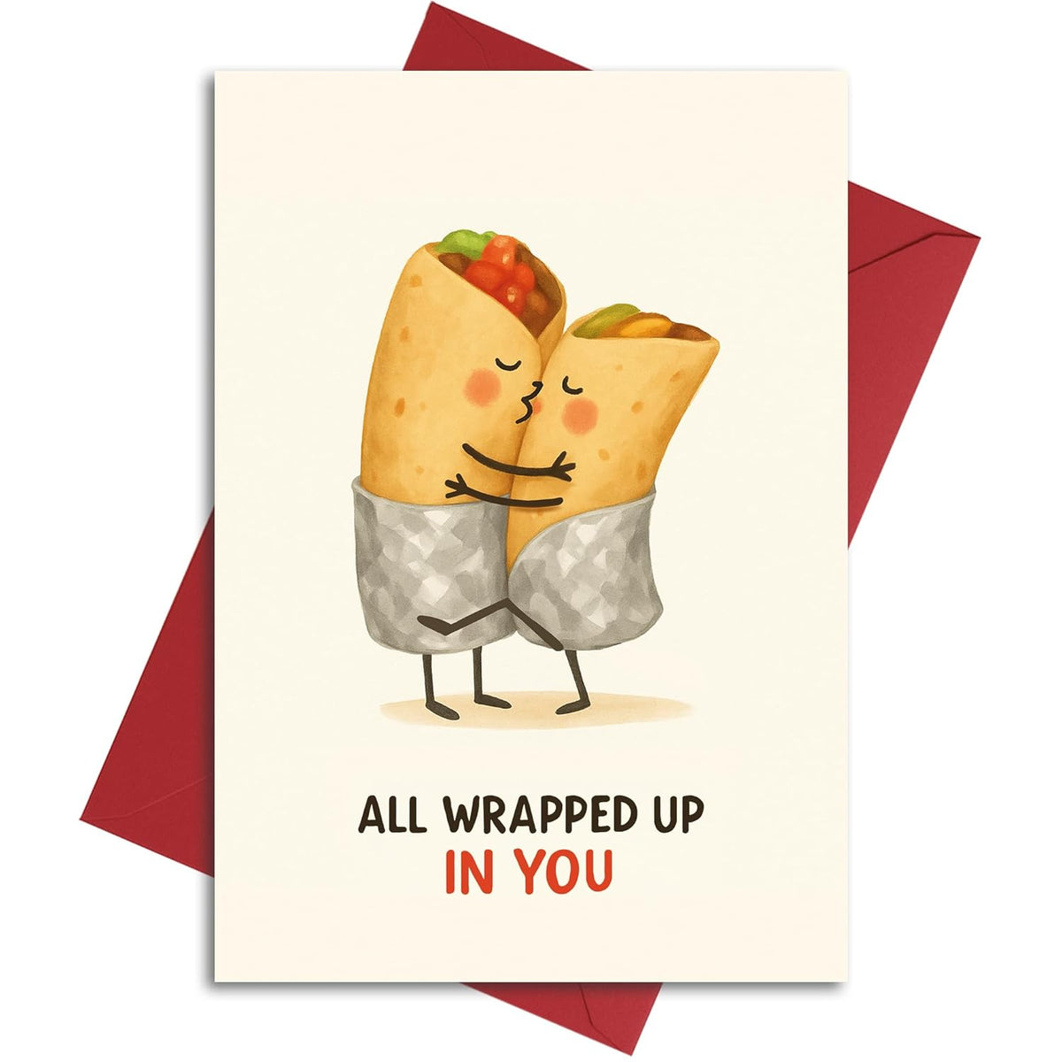 Funny Valentines Day Card With Envelopes - Humorous Cards For Him And Her - Anniversary Card For Husband, Wife, Fiance, Boyfriend And Girlfriend - Hilarious Birthday Gift 5X7 Inch
