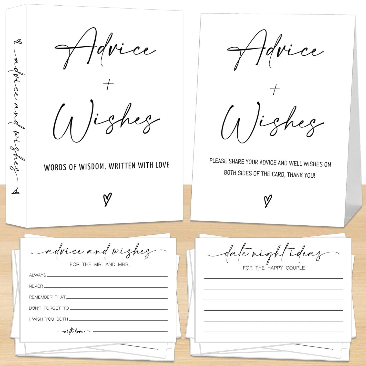 Advice And Wishes For The Mr And Mrs Love Is In Bloom Wedding Bridal Shower Rehearsal Dinner Advice Cards Games Date Night Games Bride Shower Guest Book Decorations