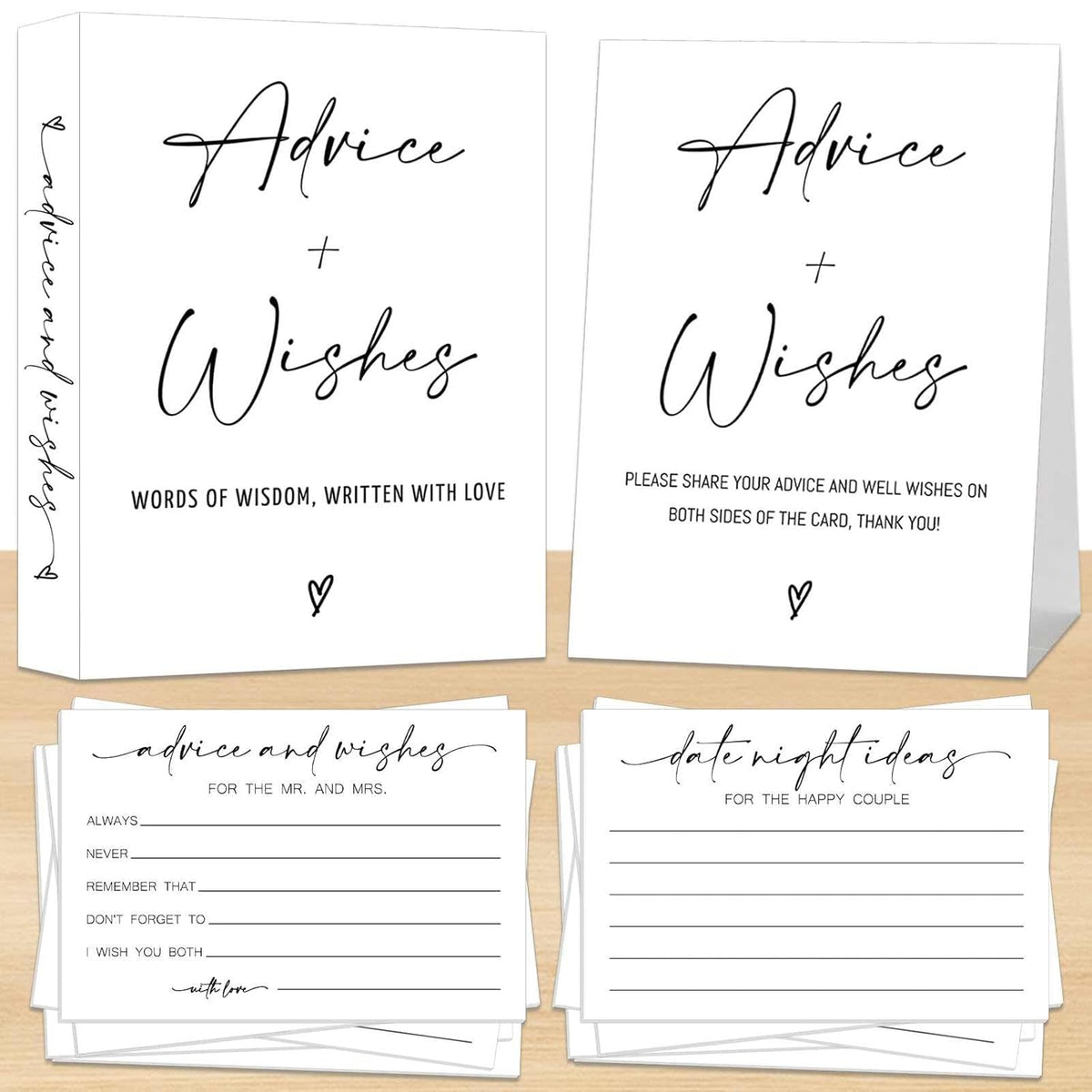 Advice And Wishes For The Mr And Mrs Love Is In Bloom Wedding Bridal Shower Rehearsal Dinner Advice Cards Games Date Night Games Bride Shower Guest Book Decorations