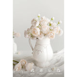 Ranunculus Artificial Flower, Faux Silk Mini Ranunculus Flowers For Diy Bouquet, Bulk Fake Wedding Filler Flowers For Centerpieces Arrangements Bridal Shower Decorations, Cream