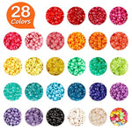 Pony Beads, 4,600 Pcs 9Mm Pony Beads Set In 27 Colors With Letter Beads, Star Beads And Elastic String For Bracelet Jewelry Making By