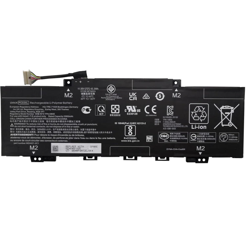 Pc03Xl 43.3Wh Battery Replacement For Hp Pavilion X360 14 Convertible Pc 14-Dw