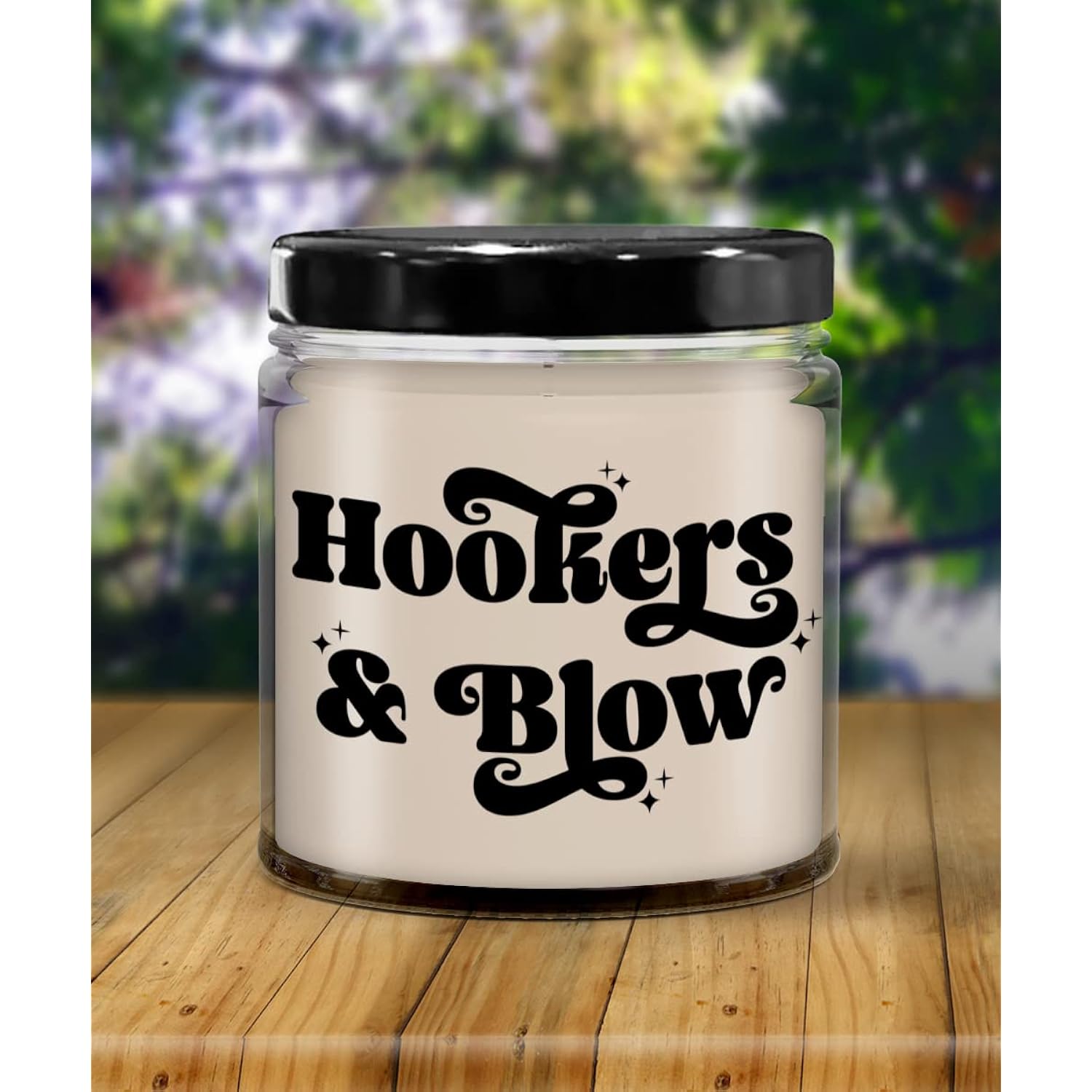 Hookers And Blow Candle For Friend Cocaine Pun Sarcastic Adult Humor Birthday Christmas Ideas 9 Oz. Vanilla Scented Soy Wax