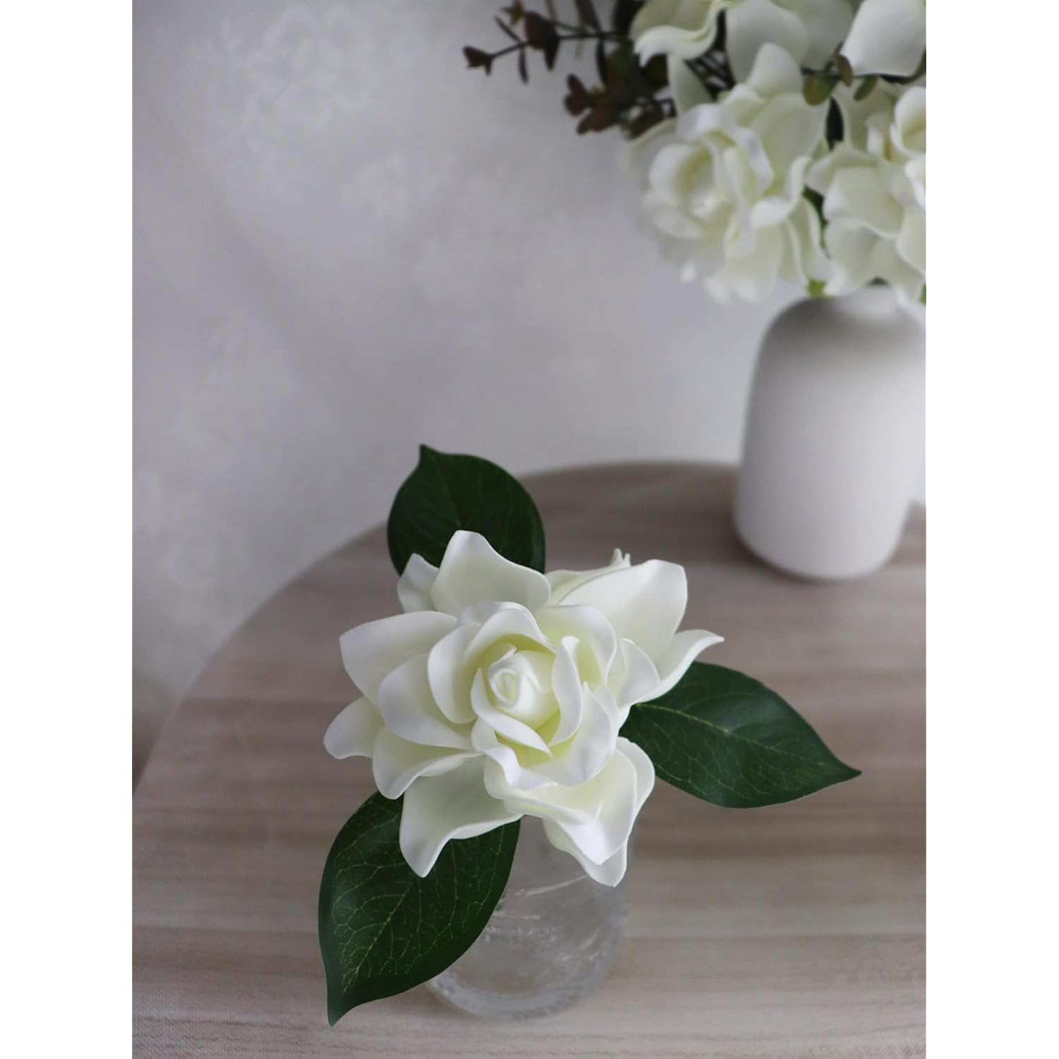 Artificial Flowers 25Pcs Ivory Gardenia Flowers With Stem For Wedding Flowers Centerpieces Bridal Shower Baby Shower Decorations Diy Wedding Bouquets Party Floral Arrangements