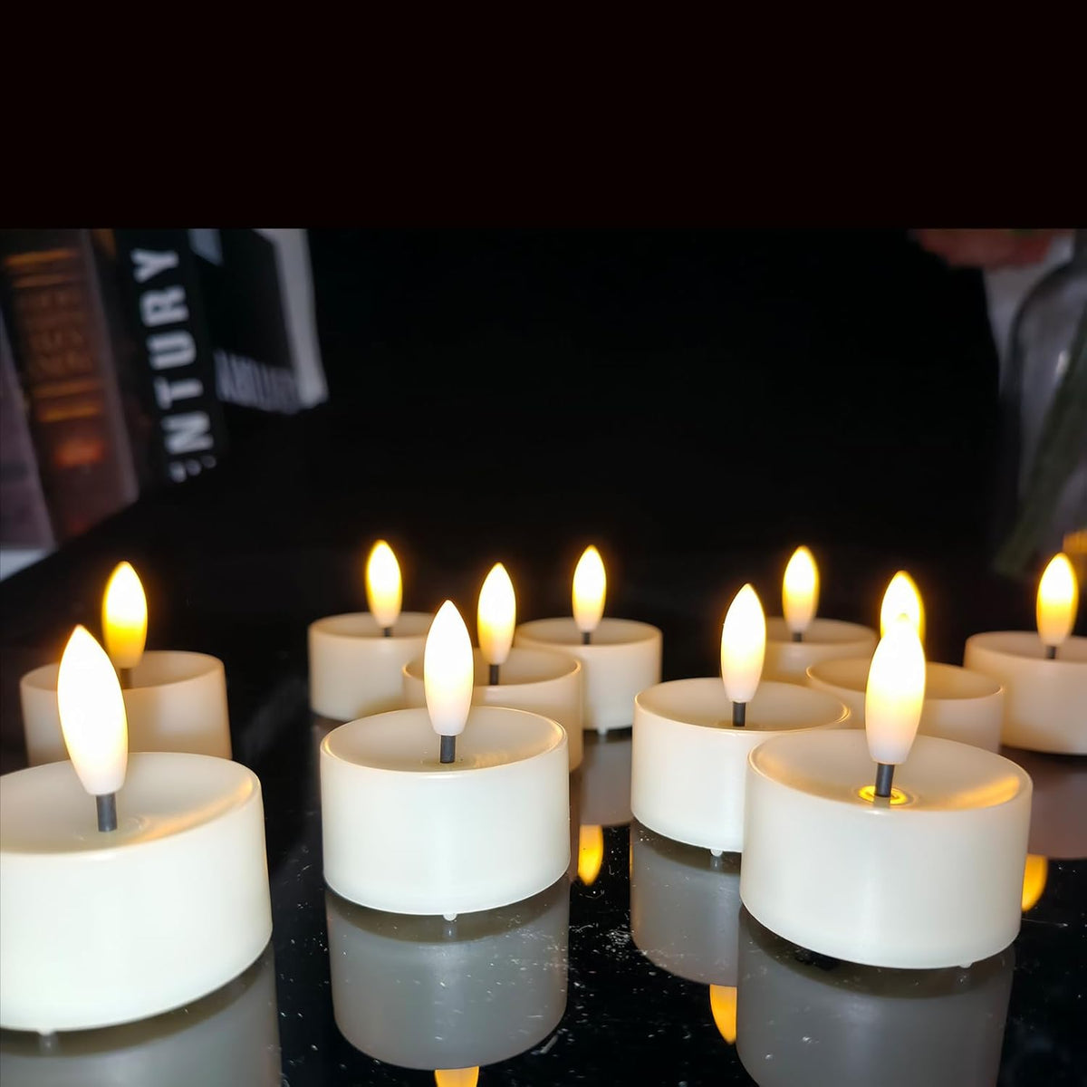 Flameless Led Tealight Candles, Battery Operated Fake Led Lights Electric Flickering Tea Lights For Wedding Party Halloween Christmas Party Theme Party, Holiday Decor Home Decorations, Set Of 12