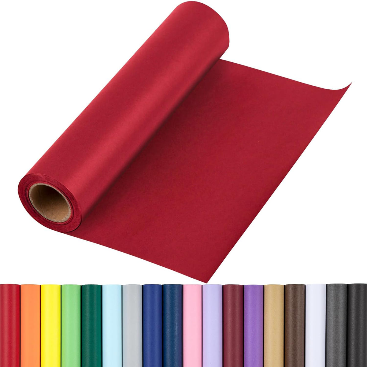 Red Kraft Wrapping Paper Roll, 17.5"X 393"(32.8'), Recyclable Red Gift Wrap Paper For Christmas Gift Wrapping, Table Covering, Art & Craft Supplies, Mother'S Day Bouquet Flower, 80Gsm