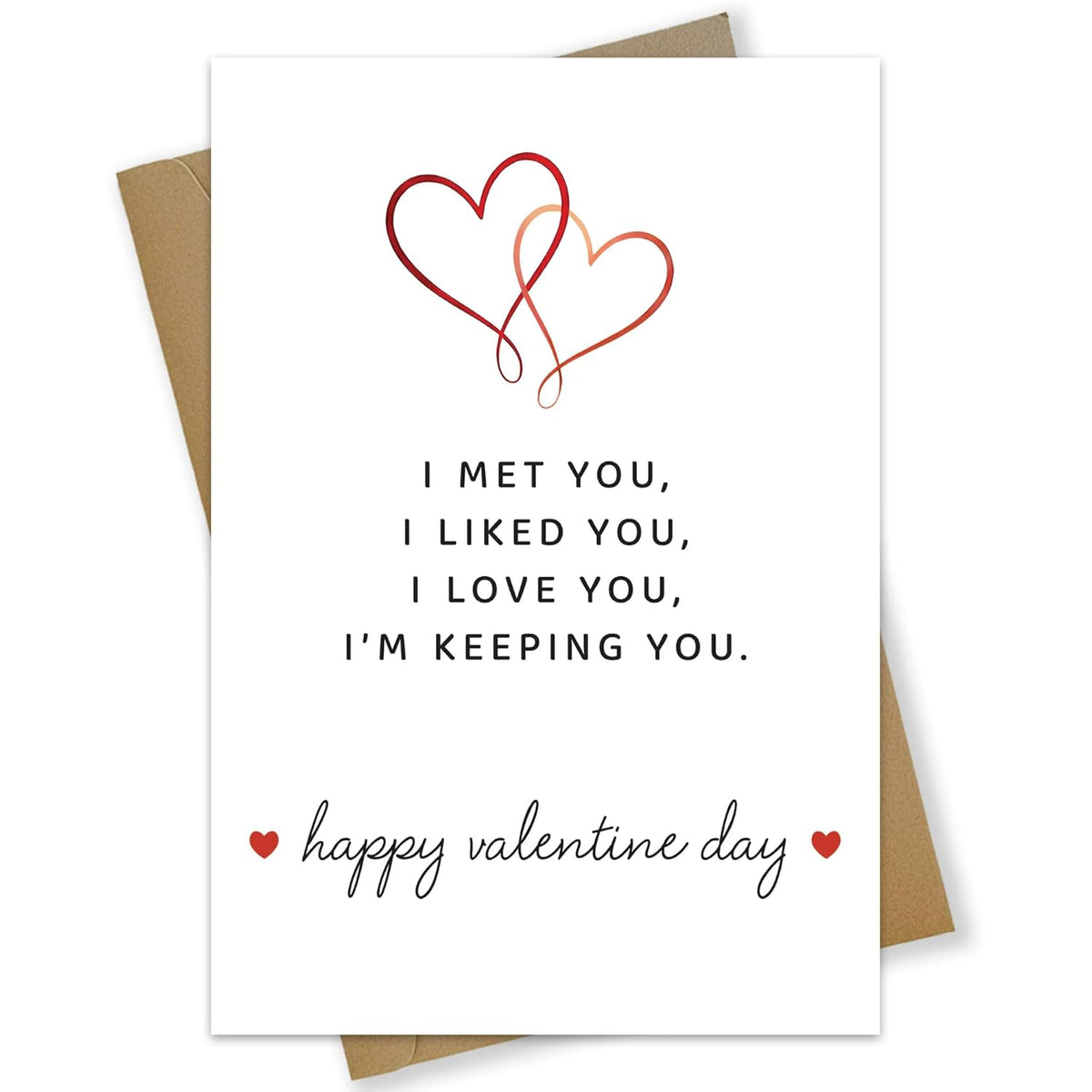 Happy Valentine’S Day Card, Romantic Greeting Card With Envelope, Valentine Card For Him Her Wife Husband Girlfriend Boyfriend, Valentines Day Card, Anniversary Card Gifts For Husband Wife Couple