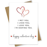 Happy Valentine’S Day Card, Romantic Greeting Card With Envelope, Valentine Card For Him Her Wife Husband Girlfriend Boyfriend, Valentines Day Card, Anniversary Card Gifts For Husband Wife Couple