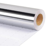 Silver Metallic Wrapping Paper, 17 Inch X 33 Feet, Solid Color Paper Roll, Gift Wrapping Paper Rolls For Wedding, Birthday, Christmas, Baby Shower