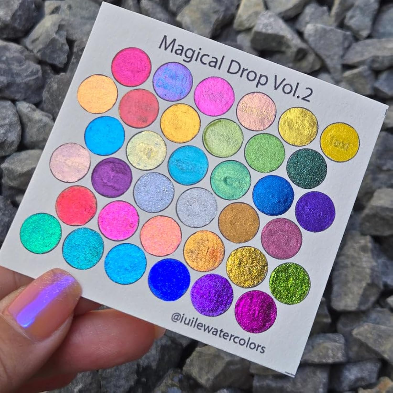 Handmade Watercolor Paints - Magical Drop Tiny Sampler Tin Set Vol. 2 (36 Colors)